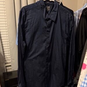 Guess Men's Deep Blue Casual Shirt